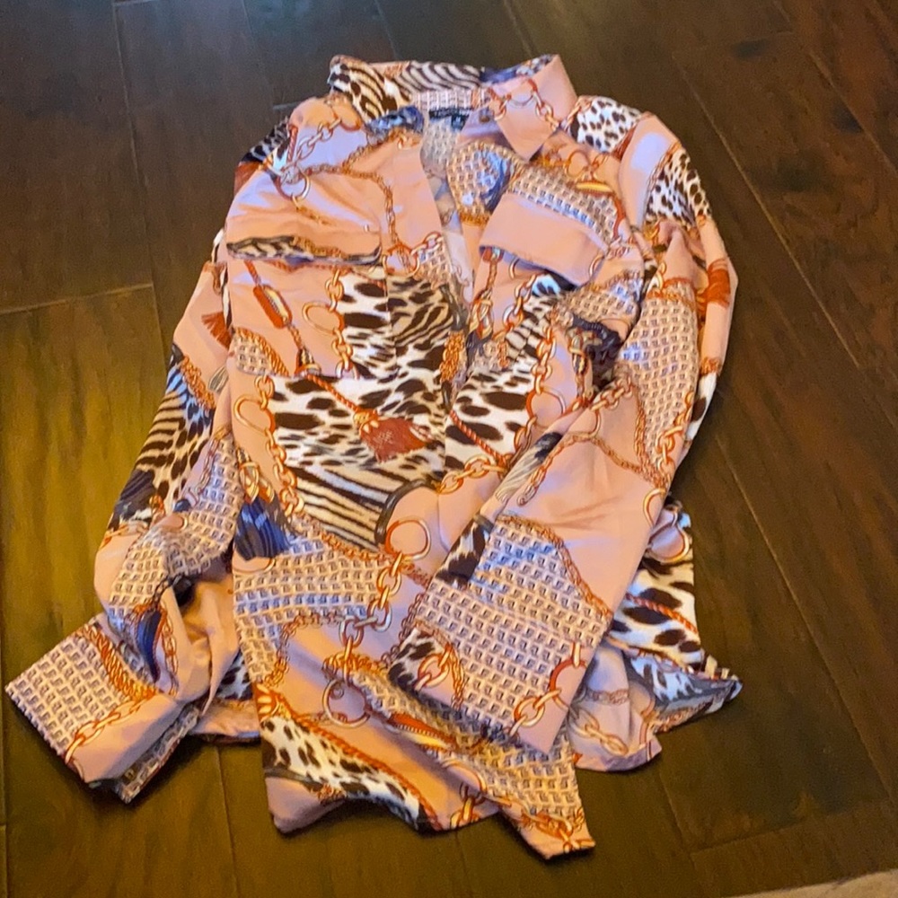 Silk button down shirt